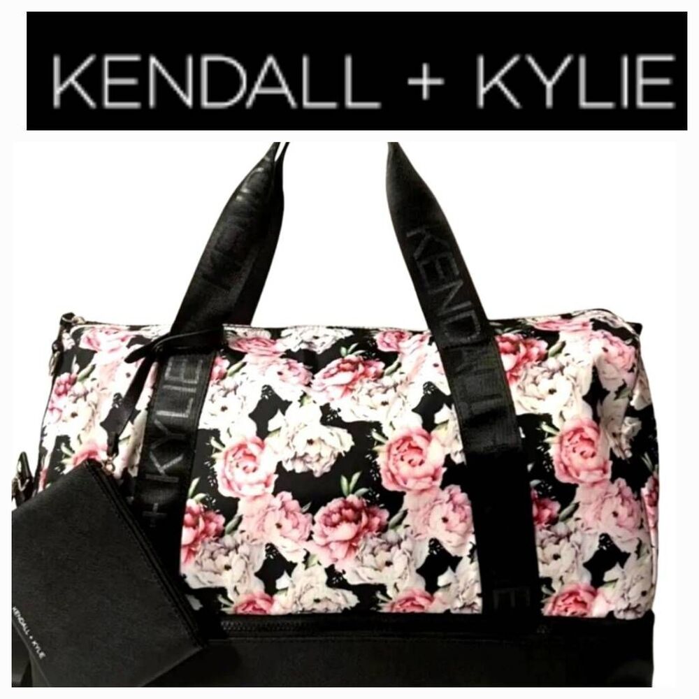 Kendall & Kylie Floral Weekender w/Detachable Wristlet
